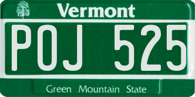 VT license plate POJ525