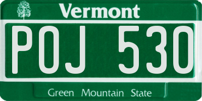 VT license plate POJ530