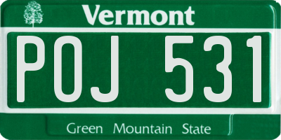 VT license plate POJ531
