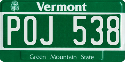 VT license plate POJ538
