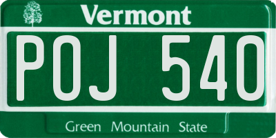 VT license plate POJ540