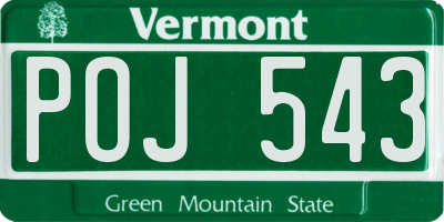 VT license plate POJ543
