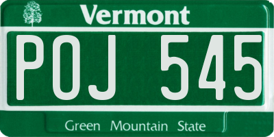 VT license plate POJ545