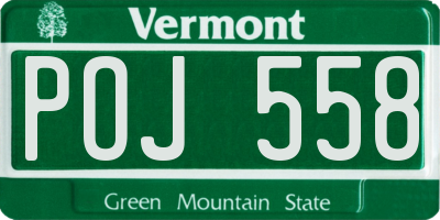 VT license plate POJ558