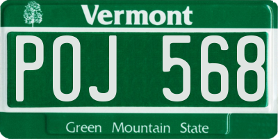 VT license plate POJ568