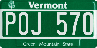 VT license plate POJ570