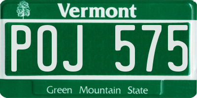 VT license plate POJ575