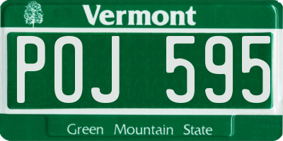 VT license plate POJ595
