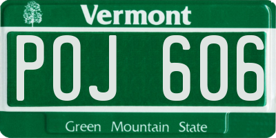 VT license plate POJ606