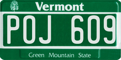 VT license plate POJ609