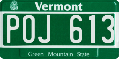 VT license plate POJ613