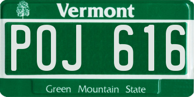 VT license plate POJ616