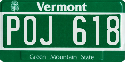 VT license plate POJ618