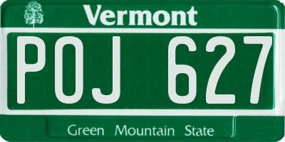 VT license plate POJ627