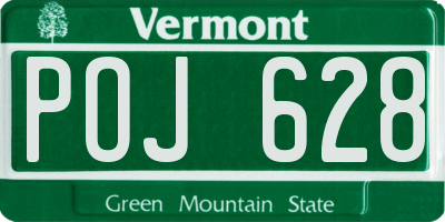 VT license plate POJ628