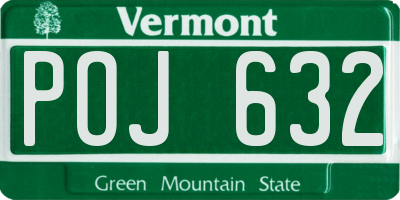 VT license plate POJ632