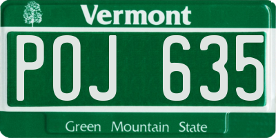VT license plate POJ635