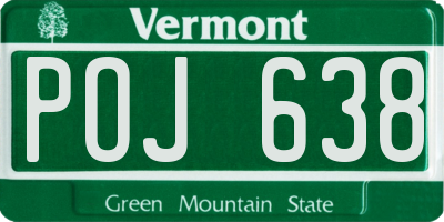VT license plate POJ638