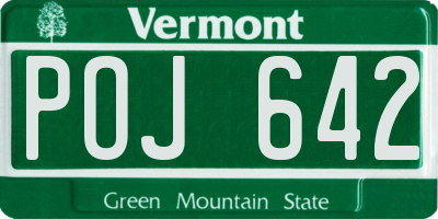 VT license plate POJ642