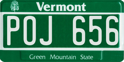 VT license plate POJ656