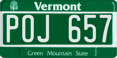 VT license plate POJ657