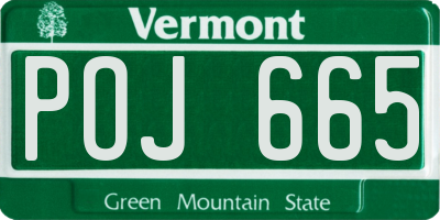 VT license plate POJ665