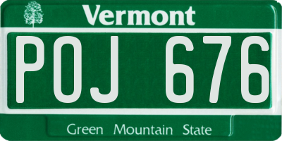 VT license plate POJ676