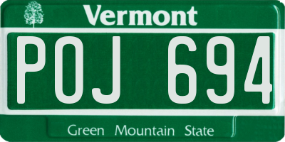 VT license plate POJ694