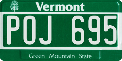 VT license plate POJ695