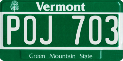 VT license plate POJ703
