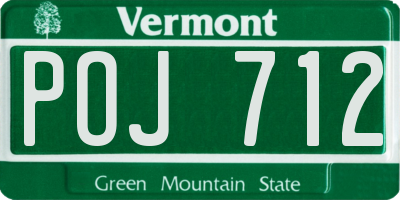 VT license plate POJ712