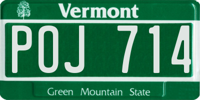 VT license plate POJ714