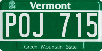 VT license plate POJ715