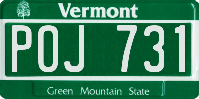 VT license plate POJ731