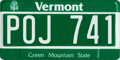 VT license plate POJ741