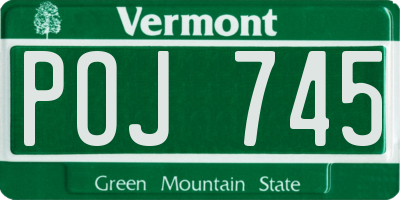 VT license plate POJ745