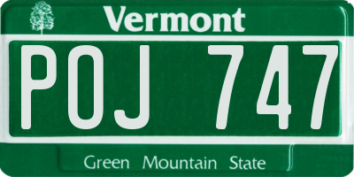 VT license plate POJ747