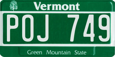 VT license plate POJ749
