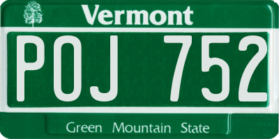 VT license plate POJ752