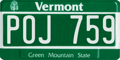 VT license plate POJ759
