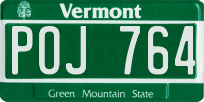 VT license plate POJ764