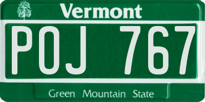 VT license plate POJ767