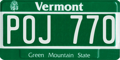 VT license plate POJ770