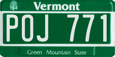 VT license plate POJ771