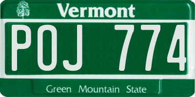 VT license plate POJ774