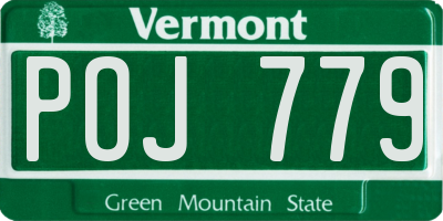 VT license plate POJ779