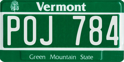 VT license plate POJ784