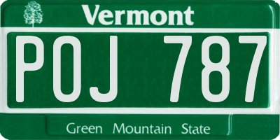 VT license plate POJ787