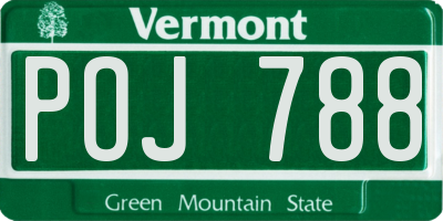 VT license plate POJ788