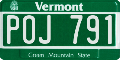 VT license plate POJ791